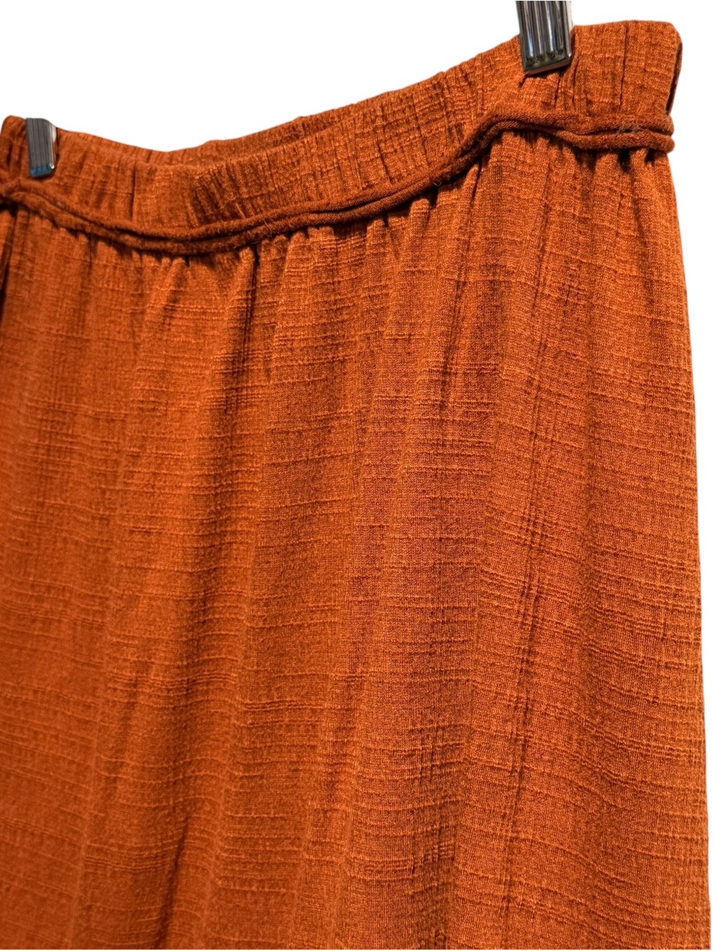 Max Studio Rust Tiered Textured Maxi Skirt Size S Boho Peasant Hippie Comfort - Picture 3 of 9